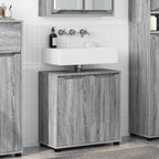 vidaXL Badezimmerwaschbecken-Schrank Graues Sonoma 60 x 30 x 60 cm