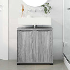 vidaXL Badezimmerwaschbecken-Schrank Graues Sonoma 60 x 30 x 60 cm