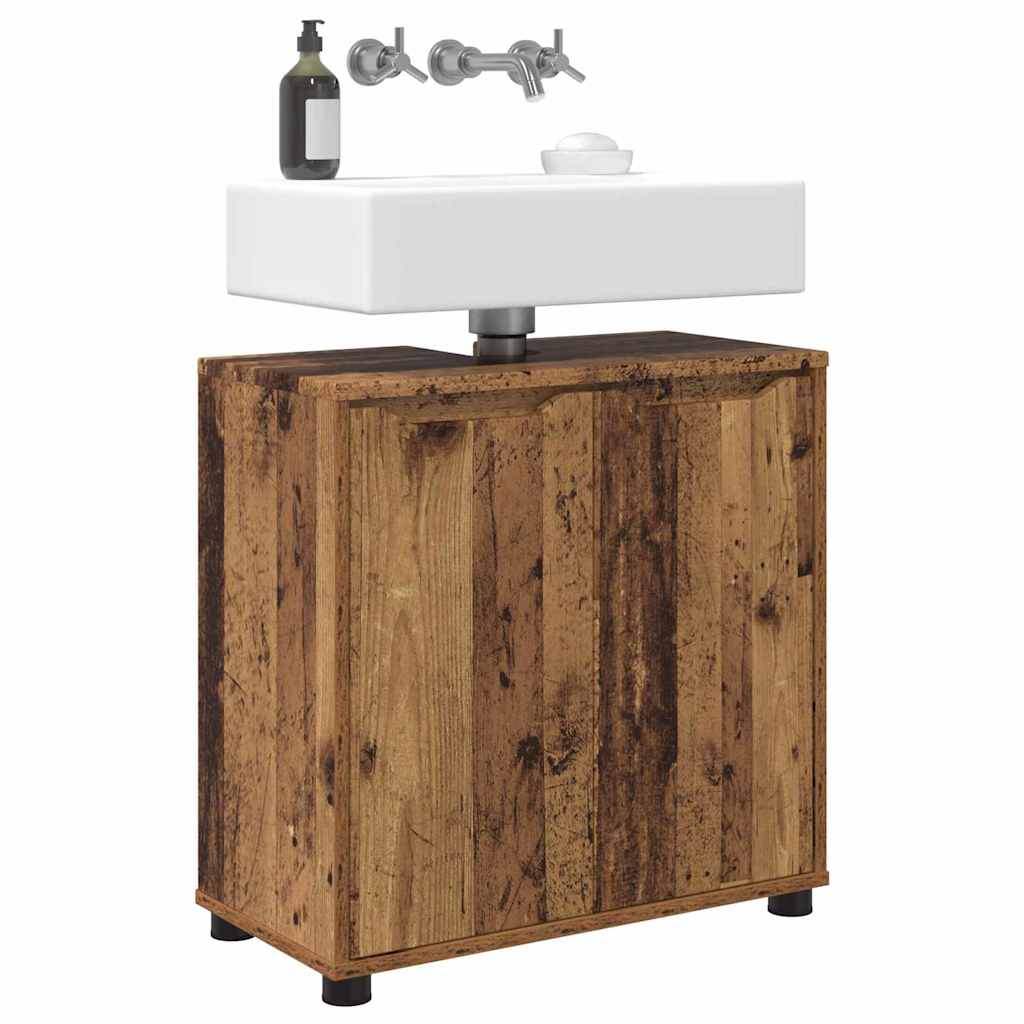 vidaXL Badezimmerwaschbecken-Schrank mit Regal Altholz 60 x 30 x 60 cm
