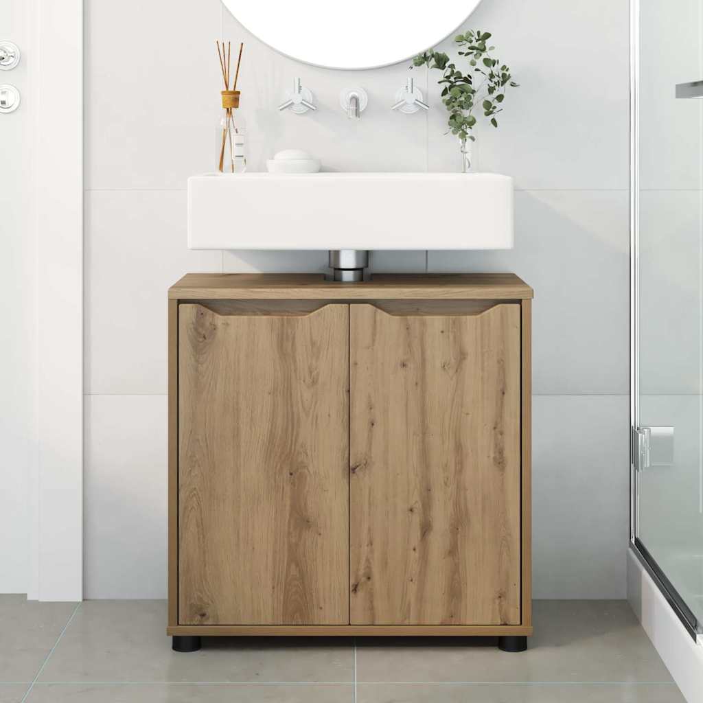 vidaXL Badezimmerwaschbecken-Schrank Artisan-Eiche 60 x 30 x 60 cm
