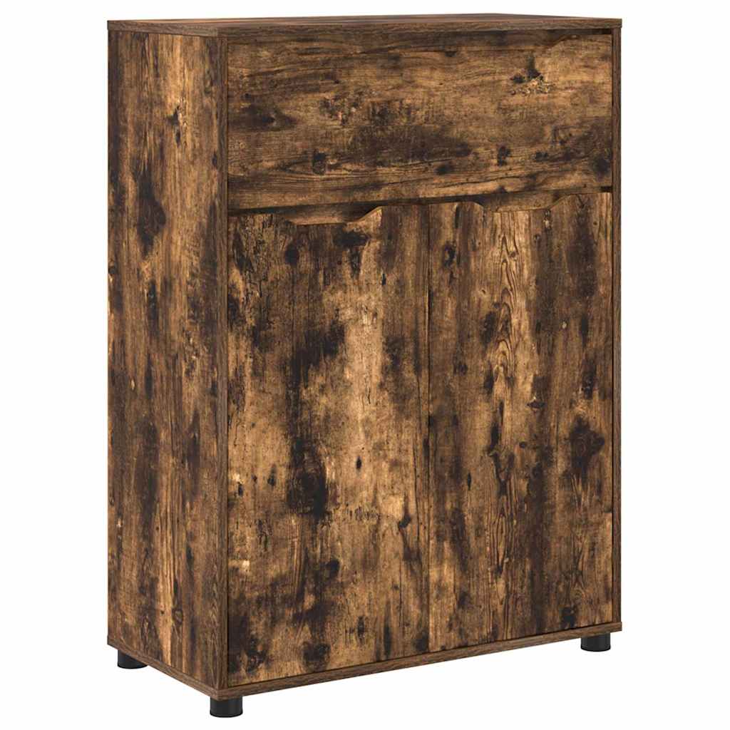 vidaXL Badezimmerschrank Geräucherte Eiche 72,5 x 36,5 x 100 cm