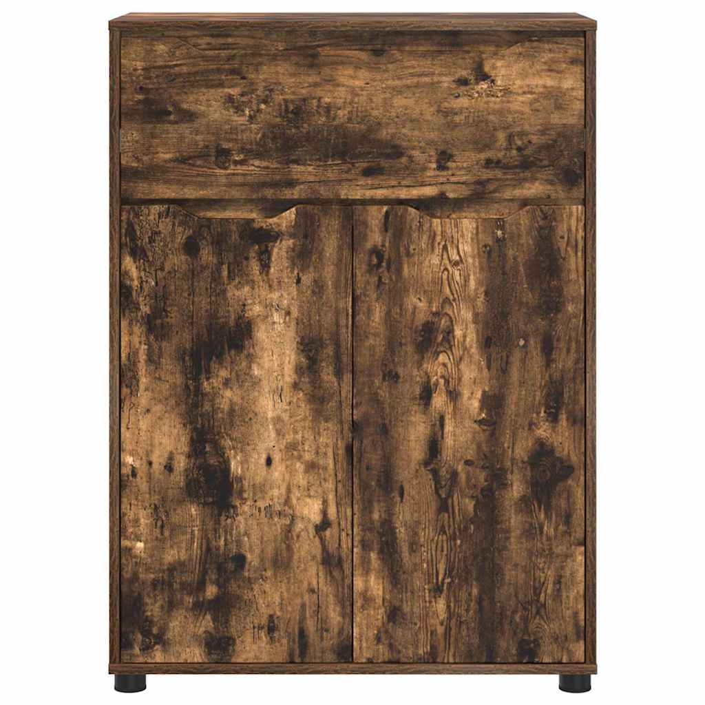 vidaXL Badezimmerschrank Geräucherte Eiche 72,5 x 36,5 x 100 cm