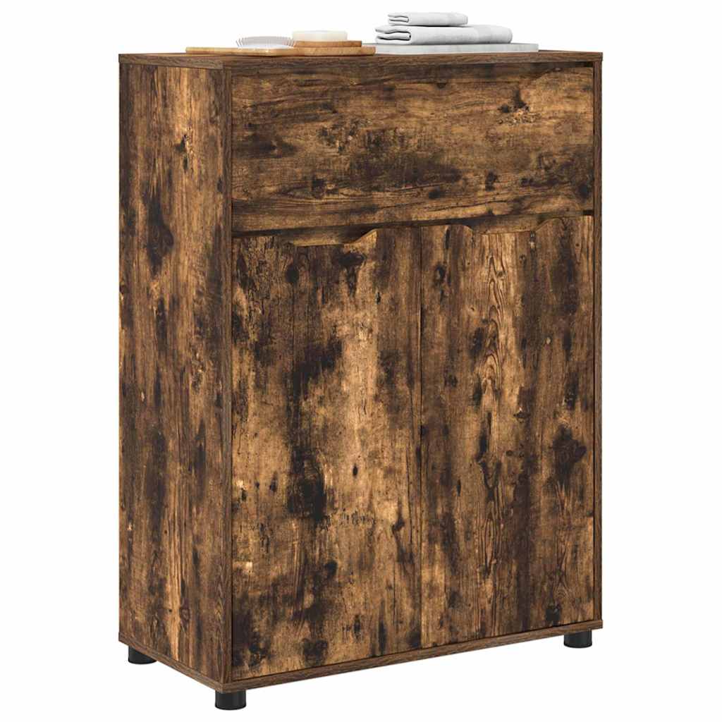 vidaXL Badezimmerschrank Geräucherte Eiche 72,5 x 36,5 x 100 cm