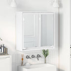 vidaXL Badezimmerspiegelschrank Weiß 60 x 20 x 60 cm Holzwerkstoff