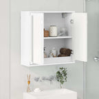 vidaXL Badezimmerspiegelschrank Weiß 60 x 20 x 60 cm Holzwerkstoff
