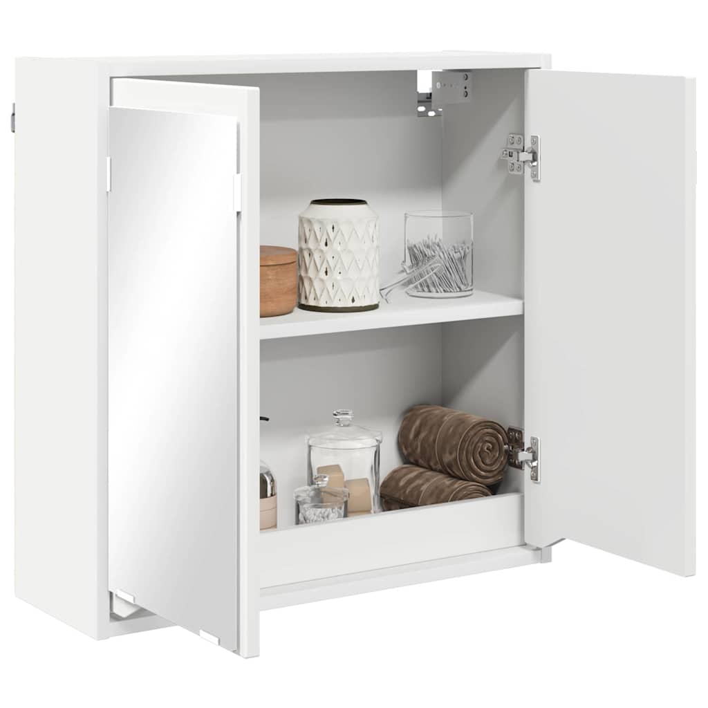 vidaXL Badezimmerspiegelschrank Weiß 60 x 20 x 60 cm Holzwerkstoff