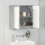 vidaXL Badezimmerspiegelschrank mit Regal Beton Grau 60 x 20 x 60 cm