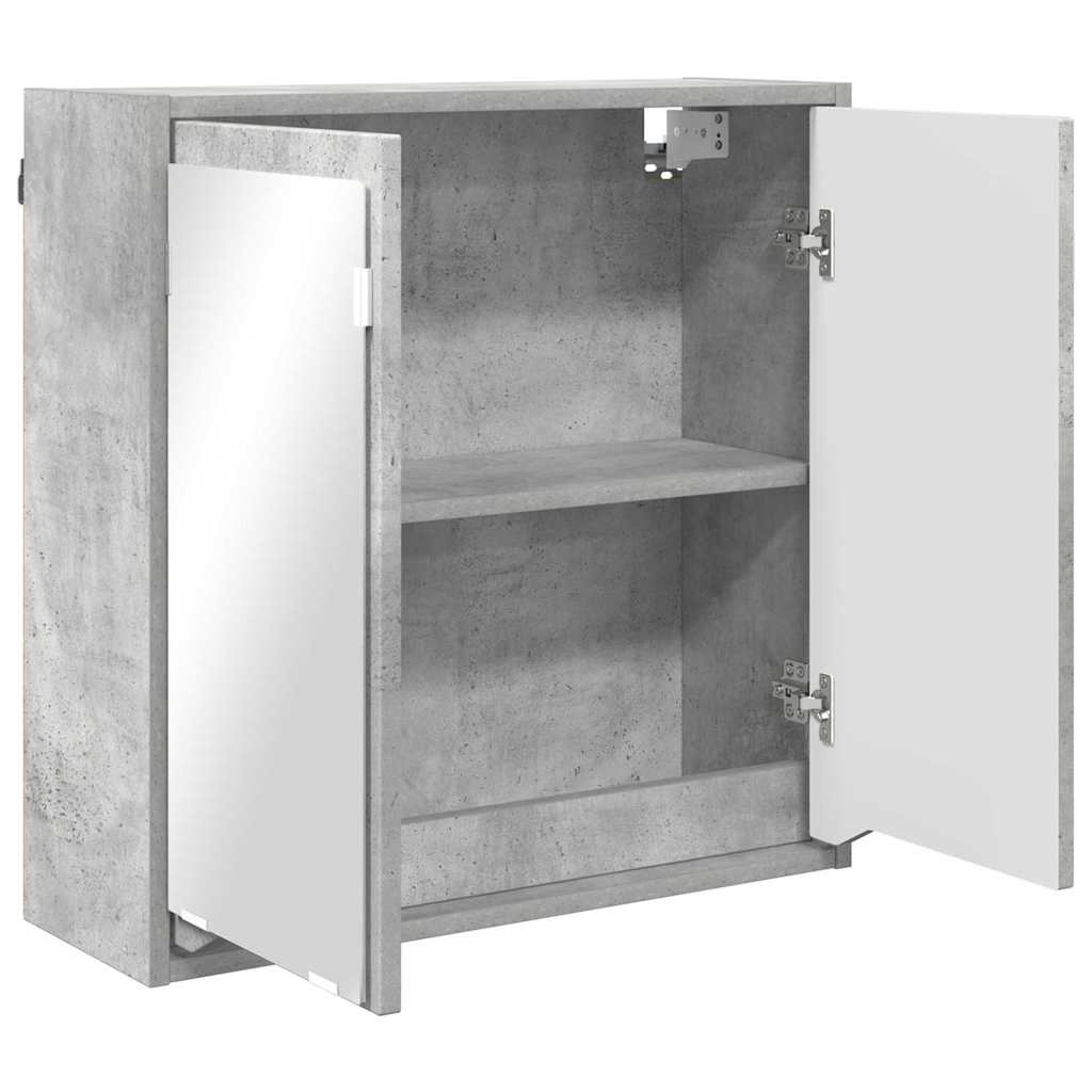 vidaXL Badezimmerspiegelschrank mit Regal Beton Grau 60 x 20 x 60 cm