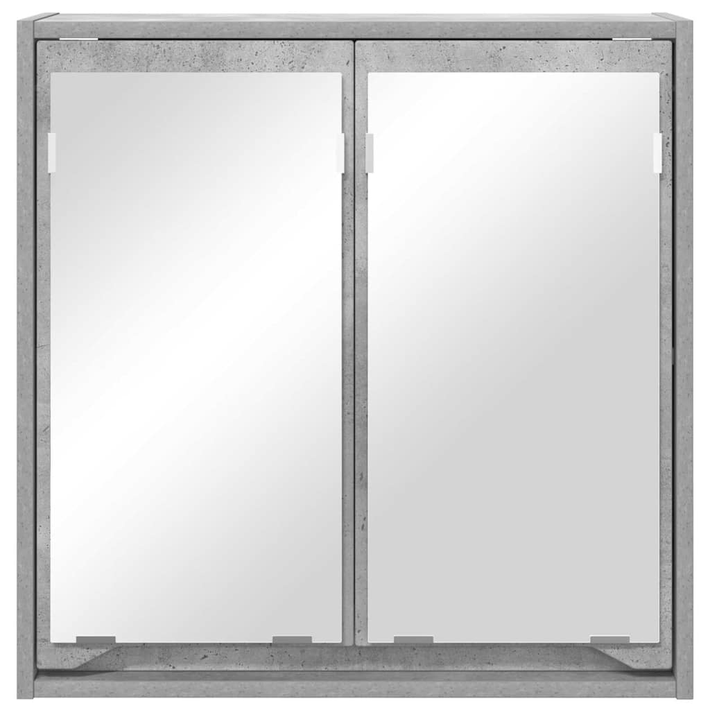 vidaXL Badezimmerspiegelschrank mit Regal Beton Grau 60 x 20 x 60 cm