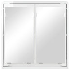vidaXL Badezimmerspiegelschrank mit Tür Hochglanz Weiß 60 x 20 x 60 cm