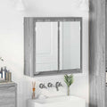 vidaXL Badezimmerspiegelschrank mit Tür Graues Sonoma 60 x 20 x 60 cm