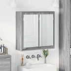 vidaXL Badezimmerspiegelschrank mit Tür Graues Sonoma 60 x 20 x 60 cm