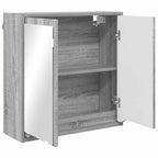 vidaXL Badezimmerspiegelschrank mit Tür Graues Sonoma 60 x 20 x 60 cm