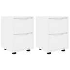 vidaXL Nachttische 2 pcs Weiß 30,5 x 30 x 43 cm Holzwerkstoff