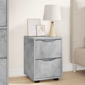 vidaXL Nachttisch Beton Grau 30,5 x 30 x 43 cm Holzwerkstoff