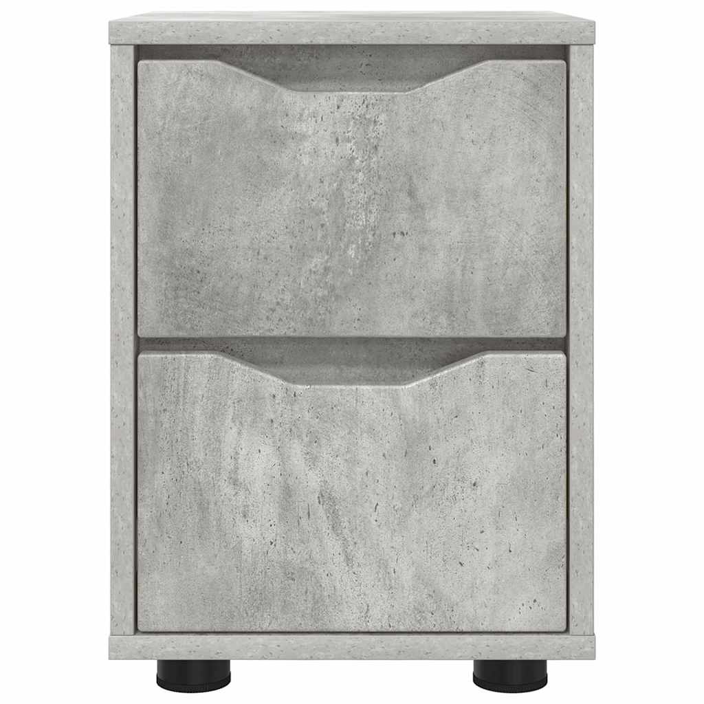 vidaXL Nachttisch Beton Grau 30,5 x 30 x 43 cm Holzwerkstoff