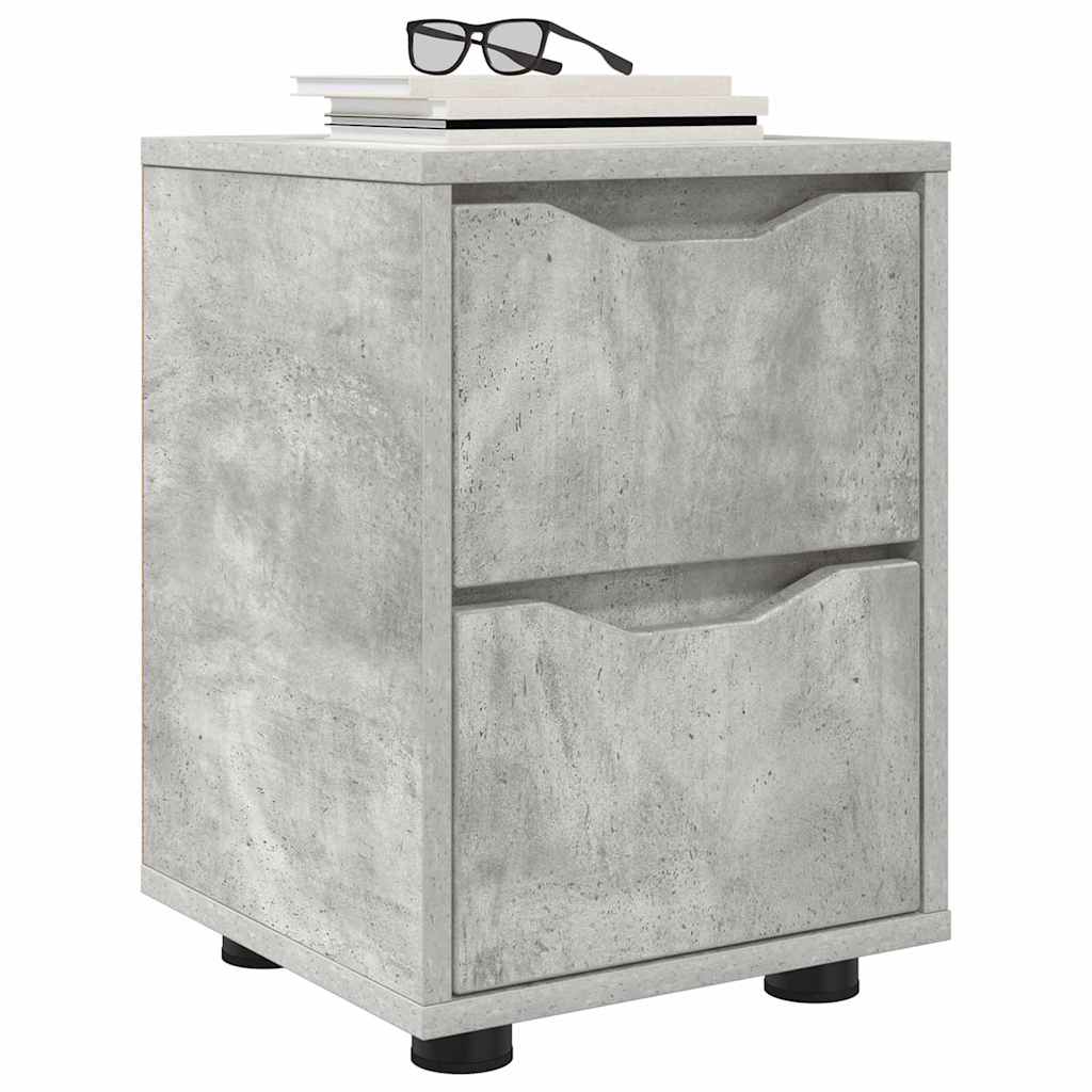 vidaXL Nachttisch Beton Grau 30,5 x 30 x 43 cm Holzwerkstoff