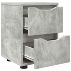 vidaXL Nachttische 2 pcs Beton Grau 30,5 x 30 x 43 cm Holzwerkstoff