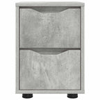 vidaXL Nachttische 2 pcs Beton Grau 30,5 x 30 x 43 cm Holzwerkstoff