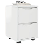 vidaXL Nachttische 2 pcs Hochglanz Weiß 30,5 x 30 x 43 cm