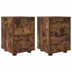vidaXL Nachttische 2 pcs Geräucherte Eiche 30,5 x 30 x 43 cm