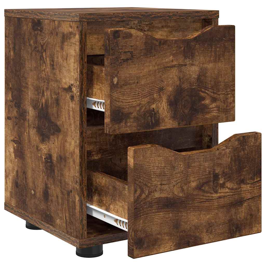 vidaXL Nachttische 2 pcs Geräucherte Eiche 30,5 x 30 x 43 cm