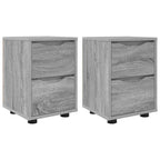 vidaXL Nachttische 2 pcs Graues Sonoma 30,5 x 30 x 43 cm Holzwerkstoff