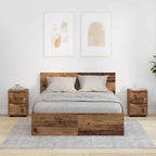 vidaXL Nachttische 2 pcs Altholz 30,5 x 30 x 43 cm Holzwerkstoff
