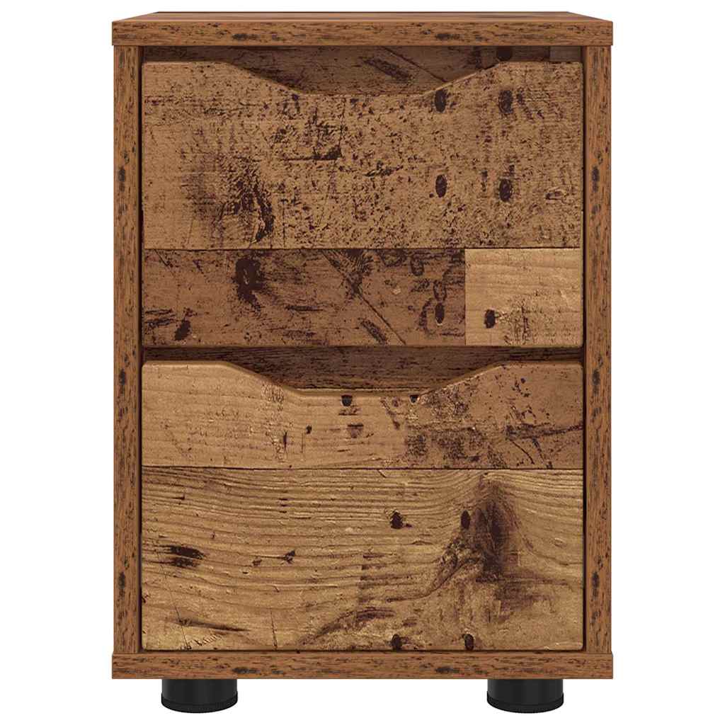vidaXL Nachttische 2 pcs Altholz 30,5 x 30 x 43 cm Holzwerkstoff