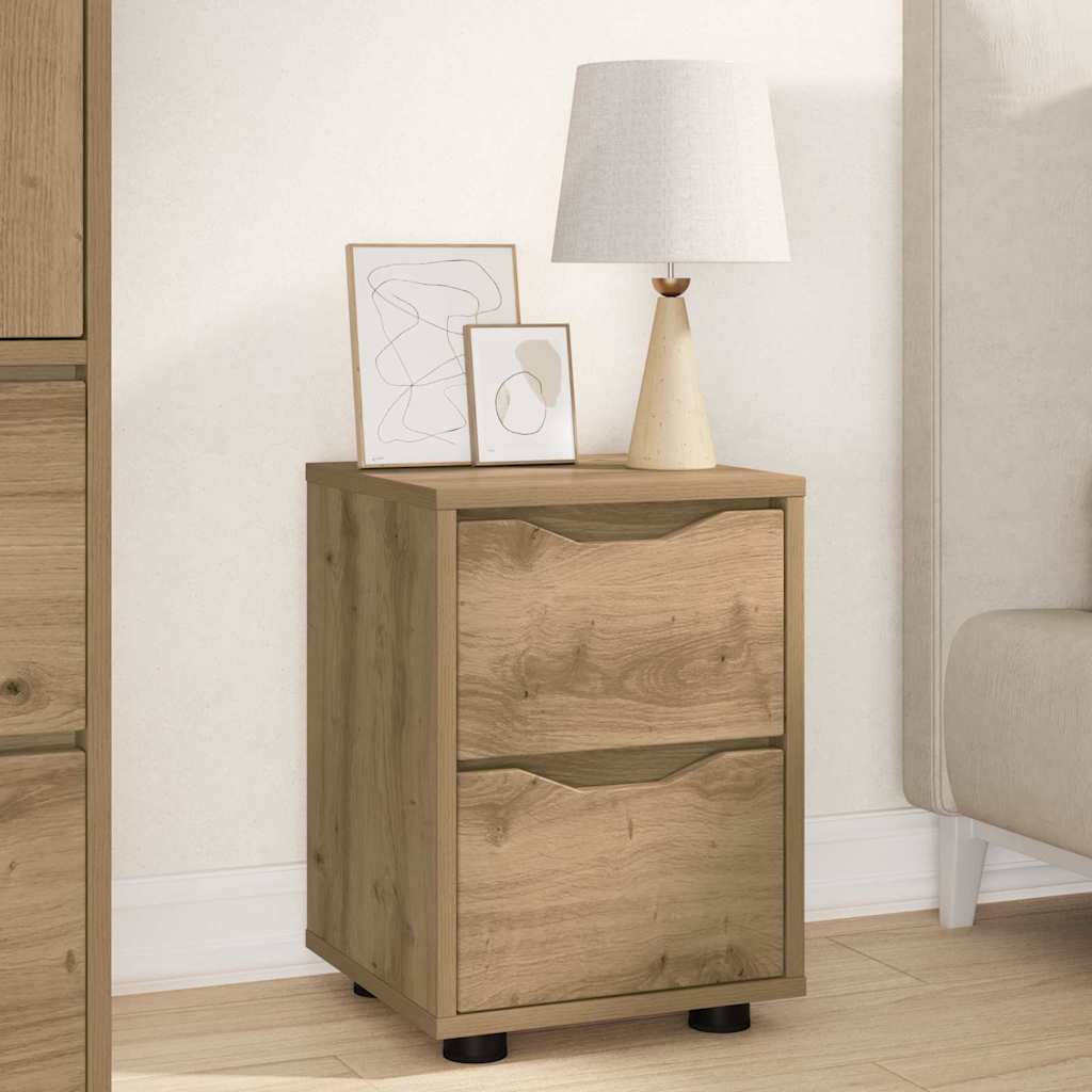 vidaXL Nachttische 2 pcs Artisan-Eiche 30,5 x 30 x 43 cm Holzwerkstoff