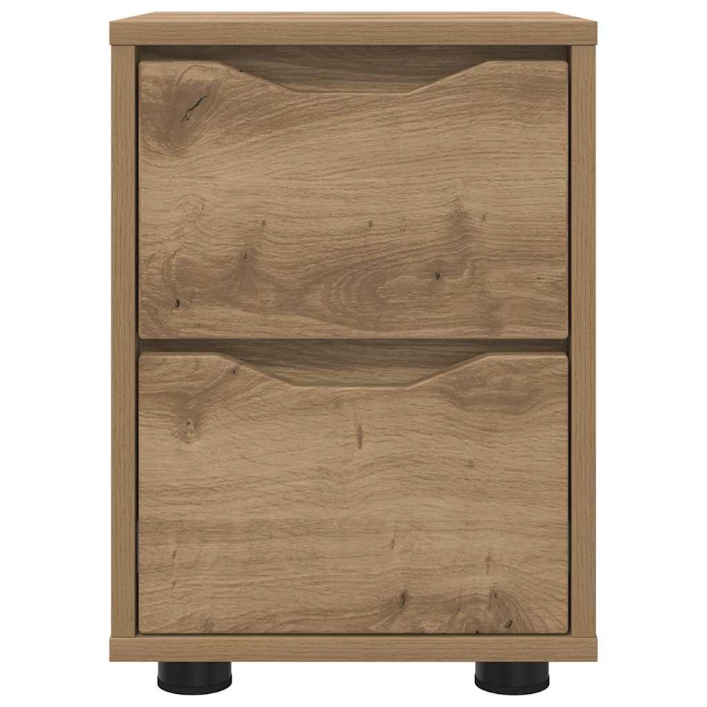 vidaXL Nachttische 2 pcs Artisan-Eiche 30,5 x 30 x 43 cm Holzwerkstoff