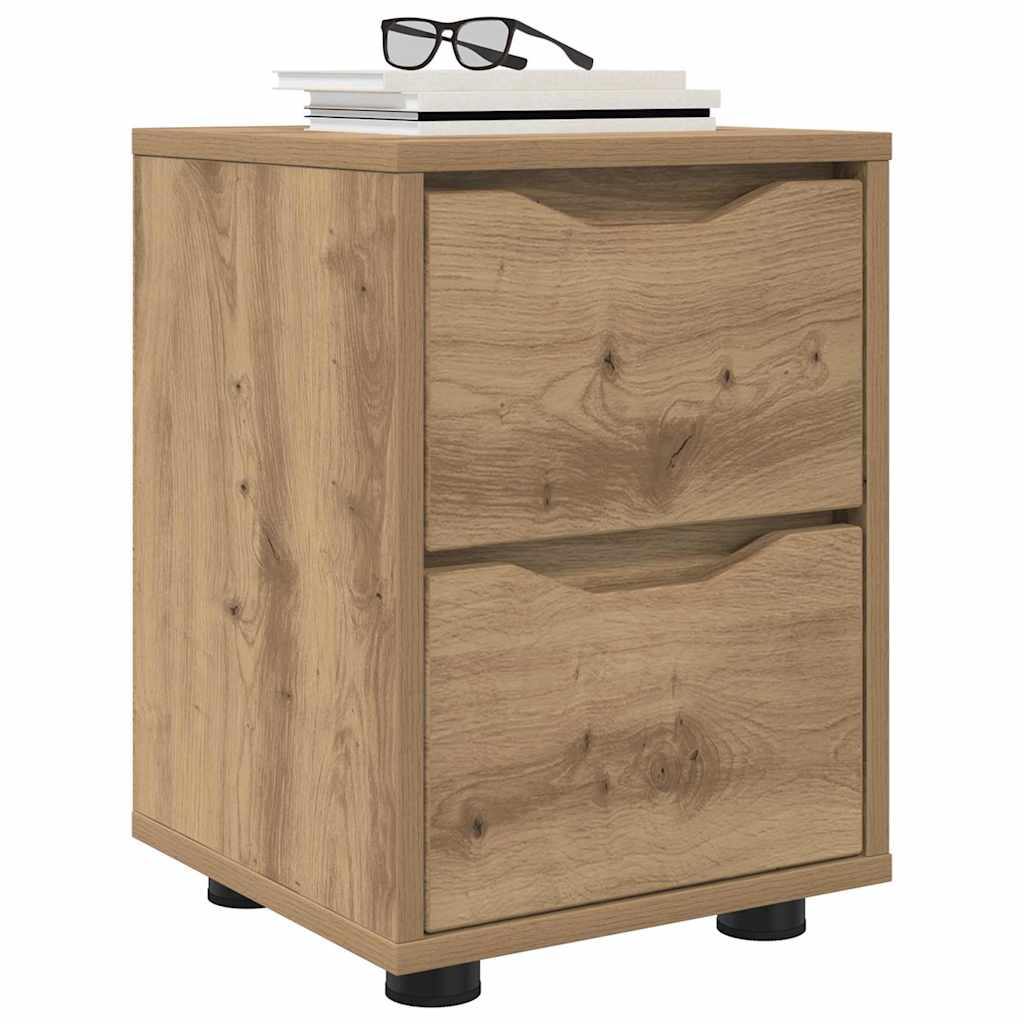 vidaXL Nachttische 2 pcs Artisan-Eiche 30,5 x 30 x 43 cm Holzwerkstoff
