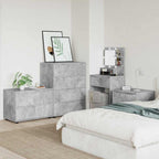 vidaXL Aufbewahrungsschrank Beton Grau 80 x 48 x 57 cm Holzwerkstoff
