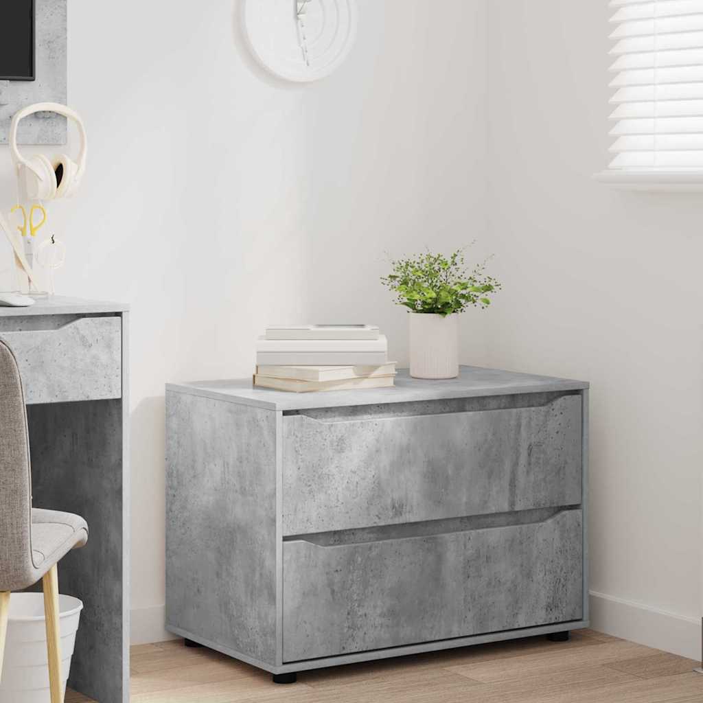 vidaXL Aufbewahrungsschrank Beton Grau 80 x 48 x 57 cm Holzwerkstoff