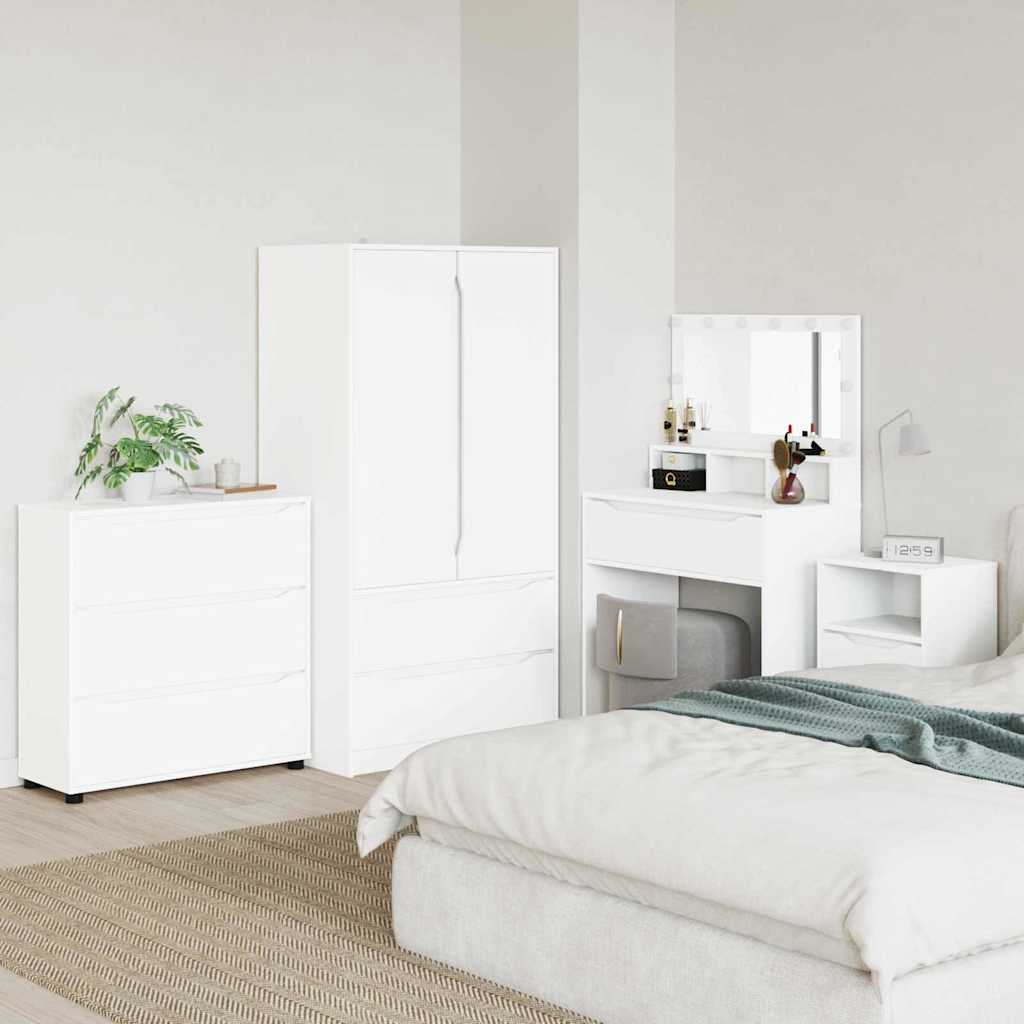 vidaXL Aufbewahrungsschrank Hochglanz Weiß 80 x 48 x 57 cm
