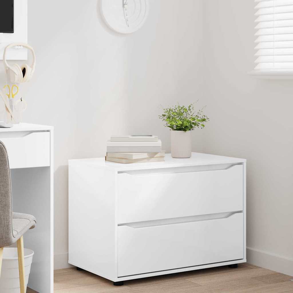 vidaXL Aufbewahrungsschrank Hochglanz Weiß 80 x 48 x 57 cm