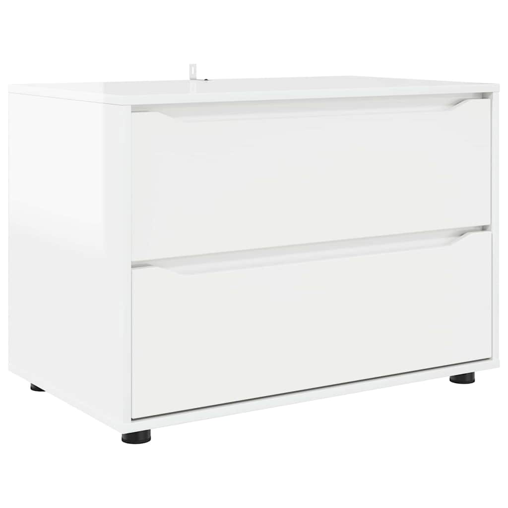 vidaXL Aufbewahrungsschrank Hochglanz Weiß 80 x 48 x 57 cm