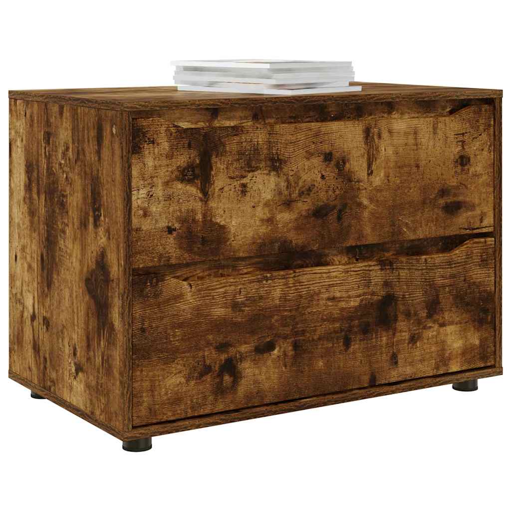 vidaXL Aufbewahrungsschrank Geräucherte Eiche 80 x 48 x 57 cm