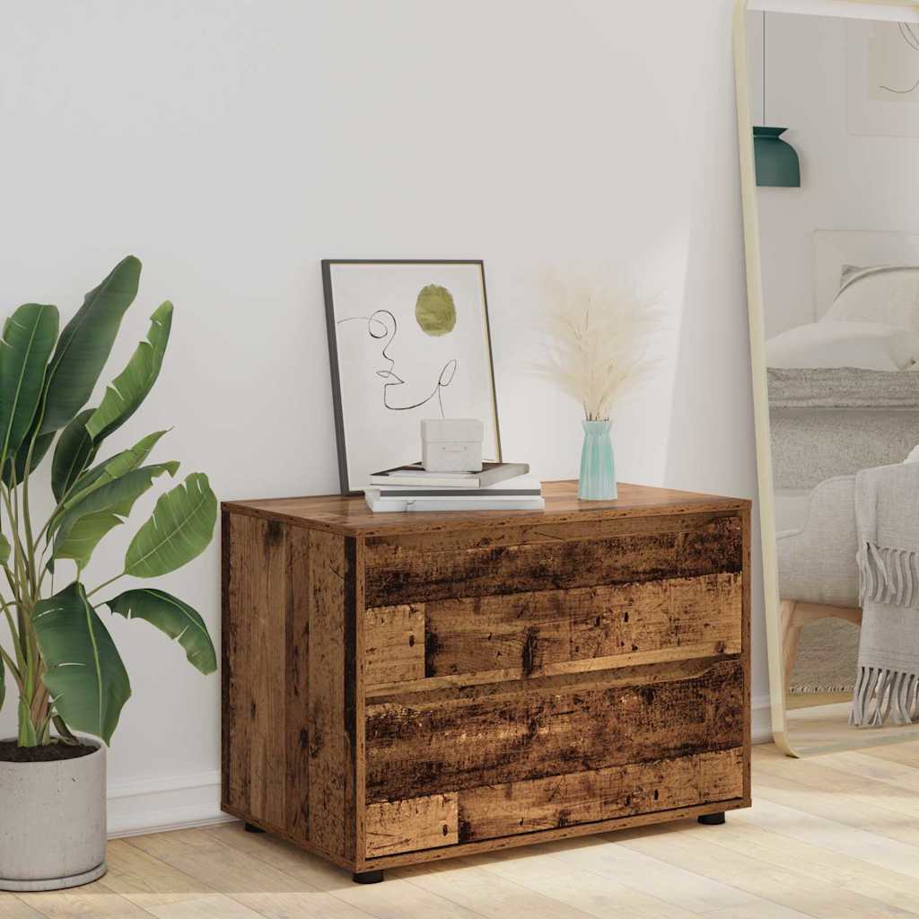 vidaXL Aufbewahrungsschrank Altholz 80 x 48 x 57 cm Holzwerkstoff