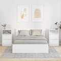vidaXL Nachttische 2 pcs Hochglanz Weiß 40 x 30 x 467 cm Holzwerkstoff