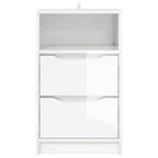 vidaXL Nachttische 2 pcs Hochglanz Weiß 40 x 30 x 467 cm Holzwerkstoff
