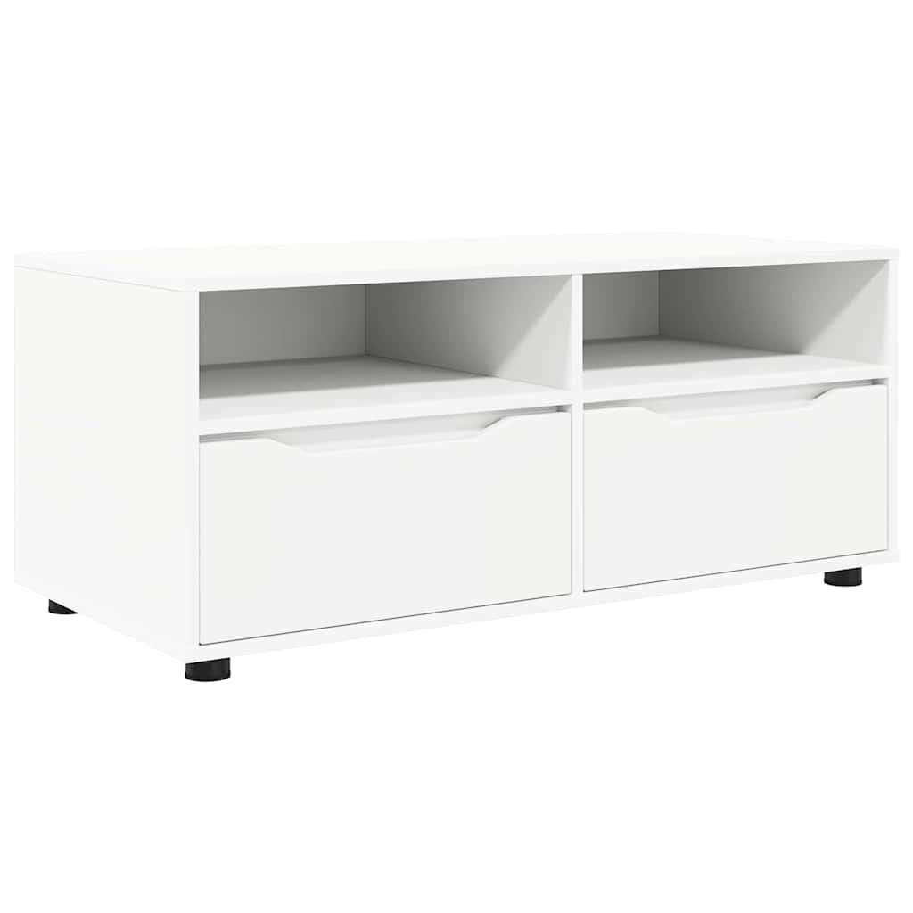 vidaXL TV-Schränk mit Schubladen Weiß 100 x 48 x 43 cm Holzwerkstoff