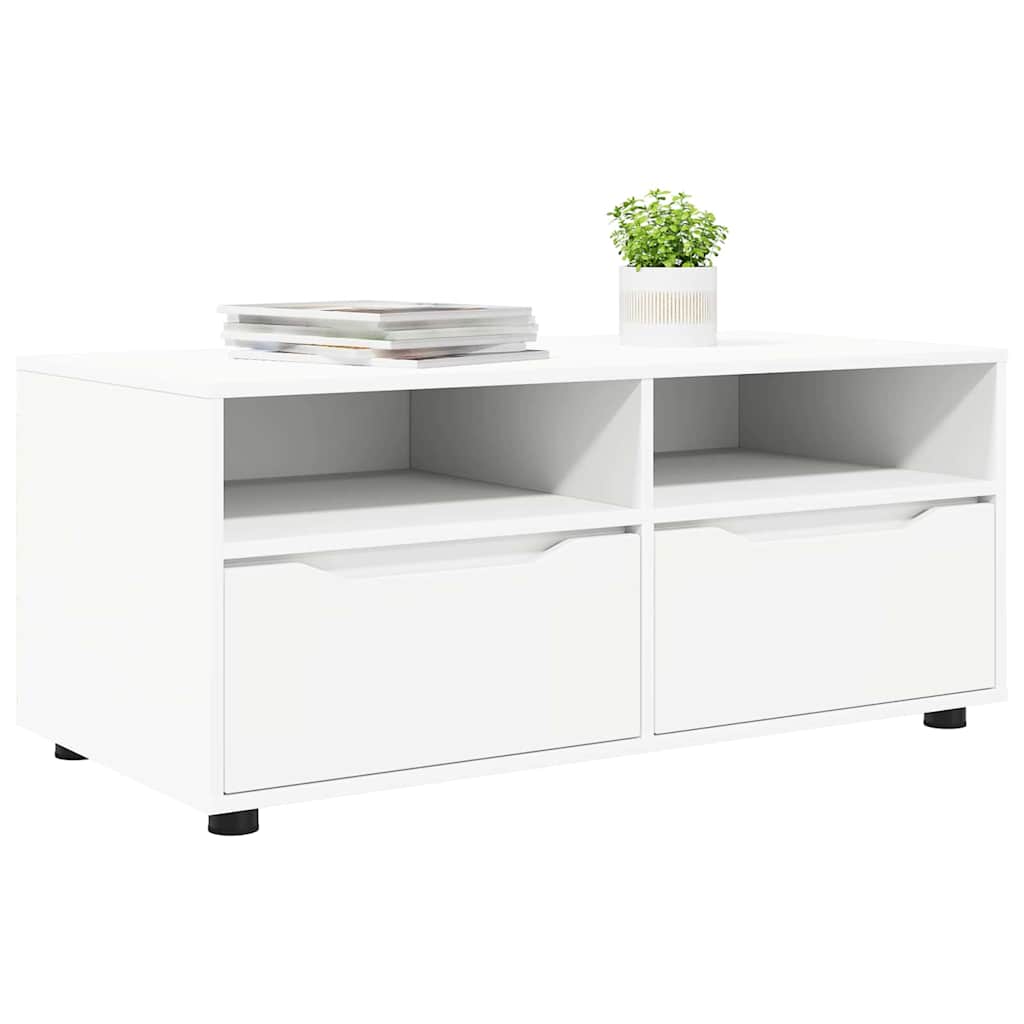 vidaXL TV-Schränk mit Schubladen Weiß 100 x 48 x 43 cm Holzwerkstoff