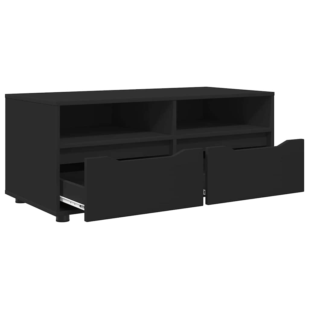 vidaXL TV-Schränk Schwarz 100 x 48 x 43 cm Holzwerkstoff