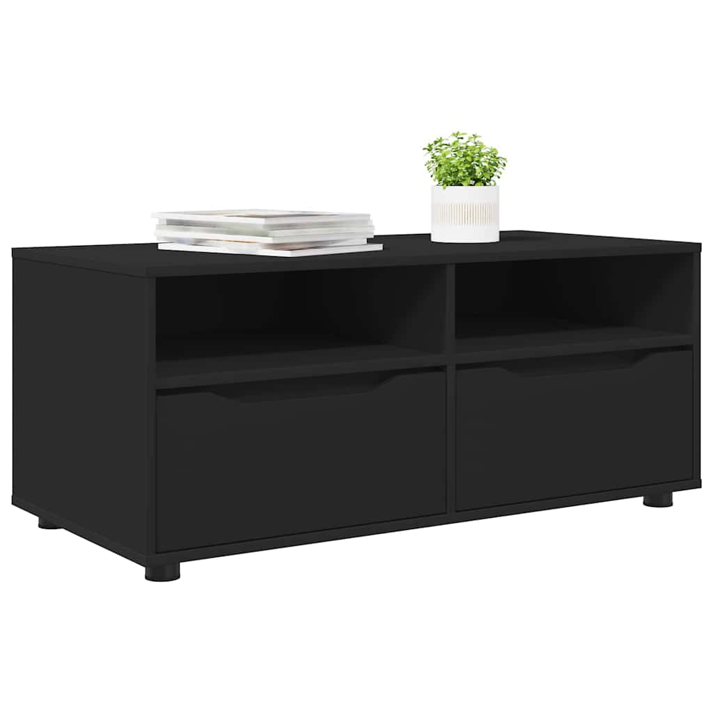 vidaXL TV-Schränk Schwarz 100 x 48 x 43 cm Holzwerkstoff