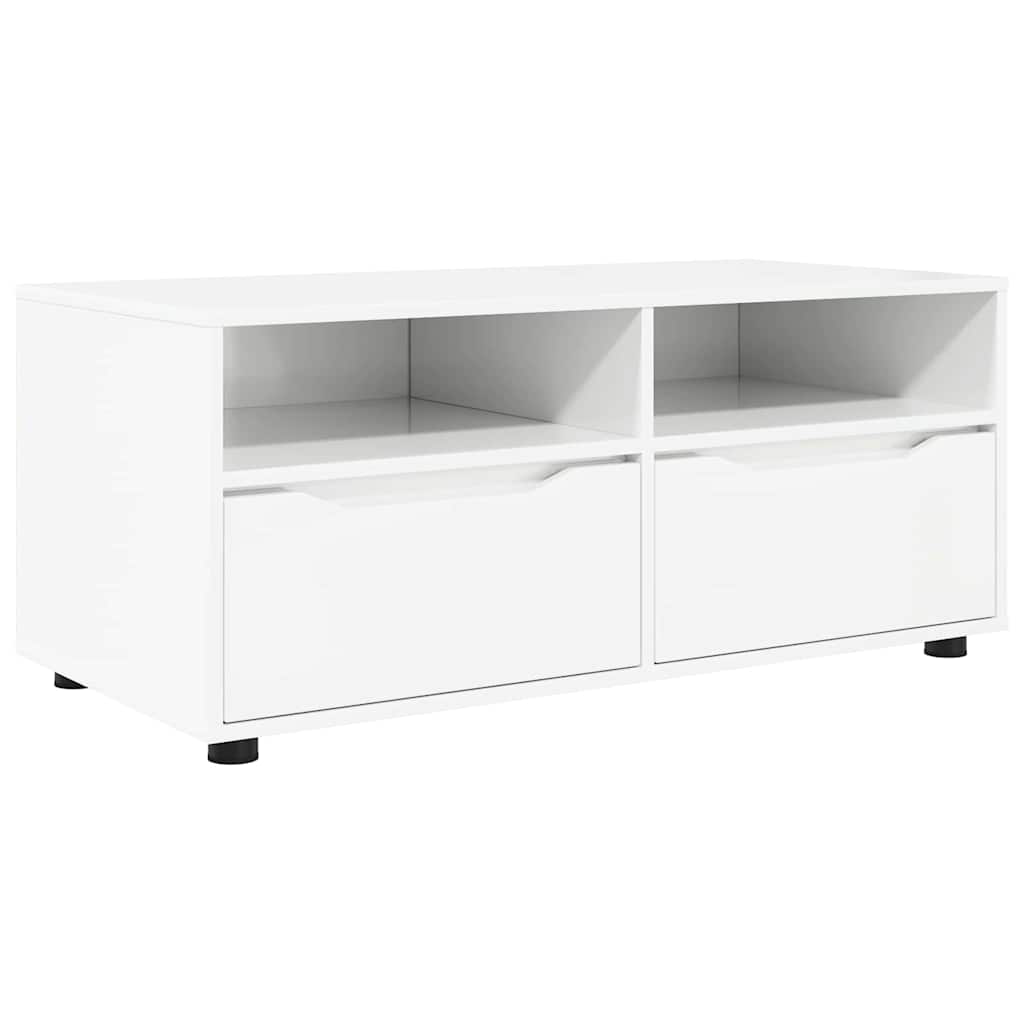 vidaXL TV-Schränk Hochglanz Weiß 100 x 48 x 43 cm Holzwerkstoff