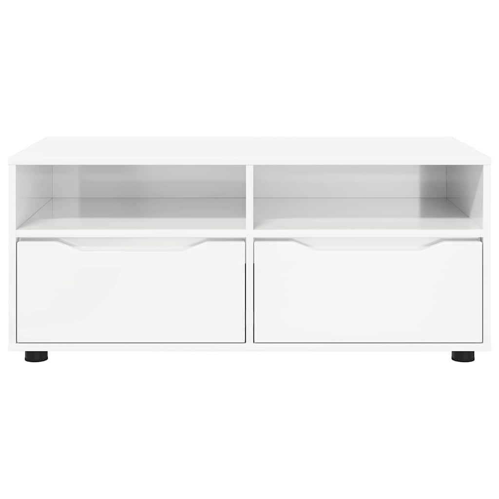 vidaXL TV-Schränk Hochglanz Weiß 100 x 48 x 43 cm Holzwerkstoff