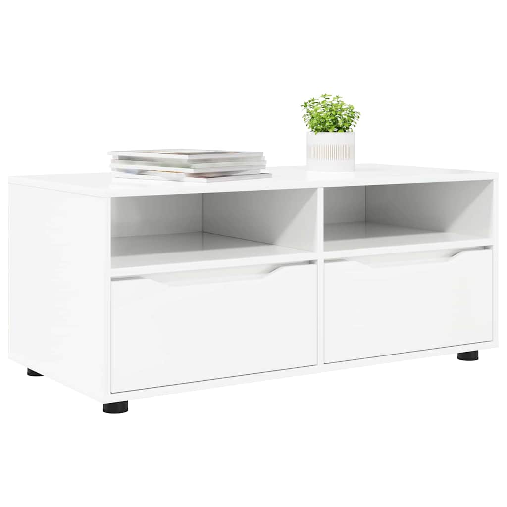 vidaXL TV-Schränk Hochglanz Weiß 100 x 48 x 43 cm Holzwerkstoff