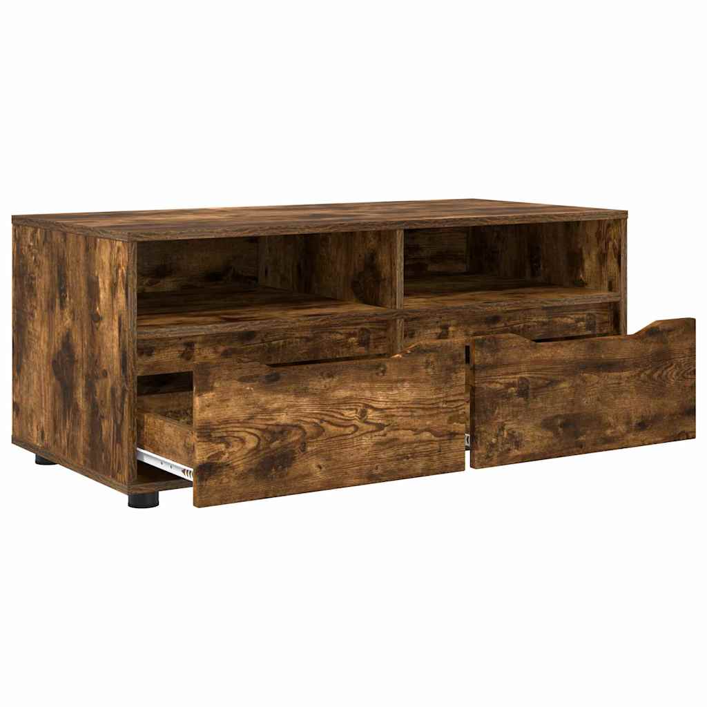 vidaXL TV-Schränk Geräucherte Eiche 100 x 48 x 43 cm Holzwerkstoff