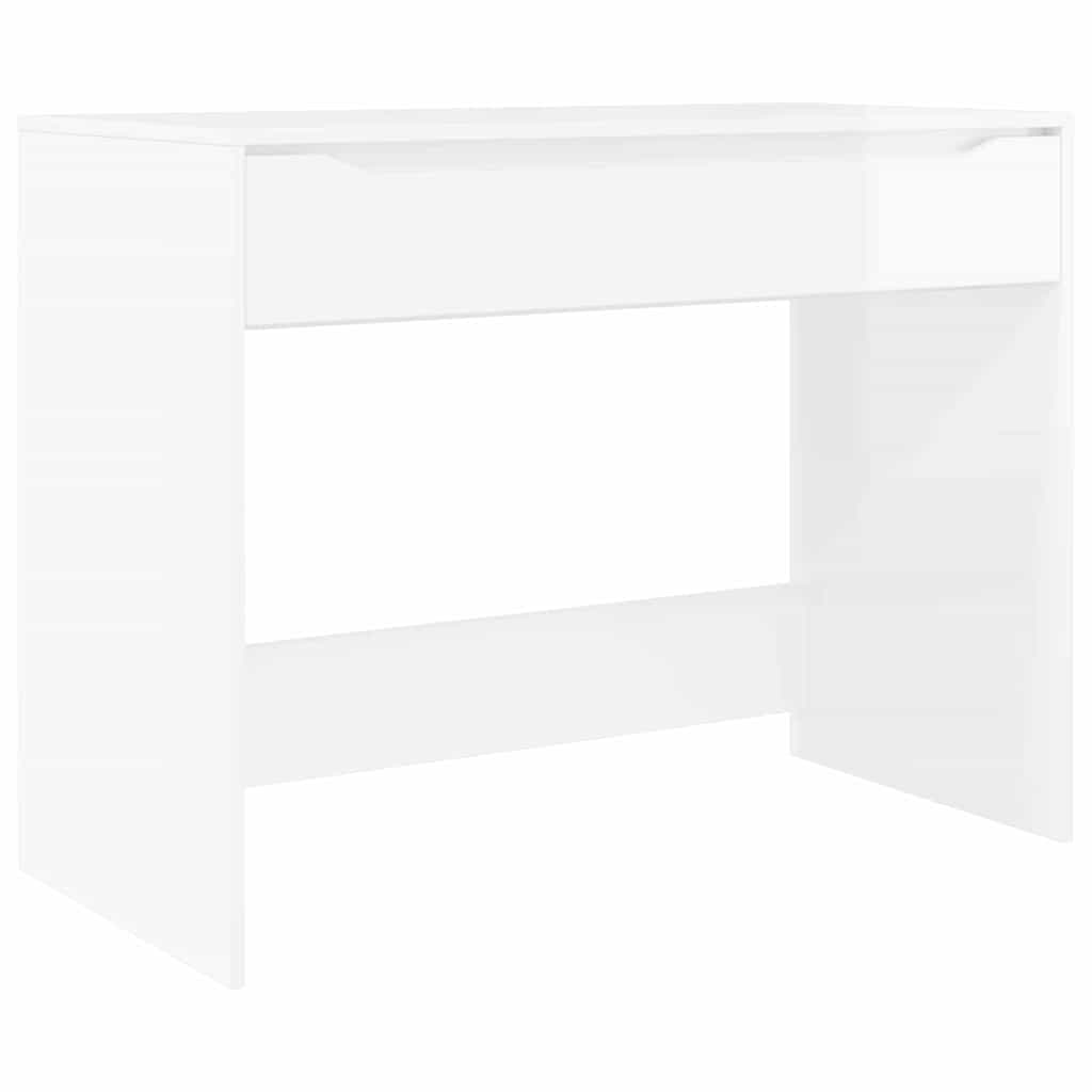 vidaXL Schreibtisch Hochglanz Weiß 100 x 50 x 78 cm Holzwerkstoff